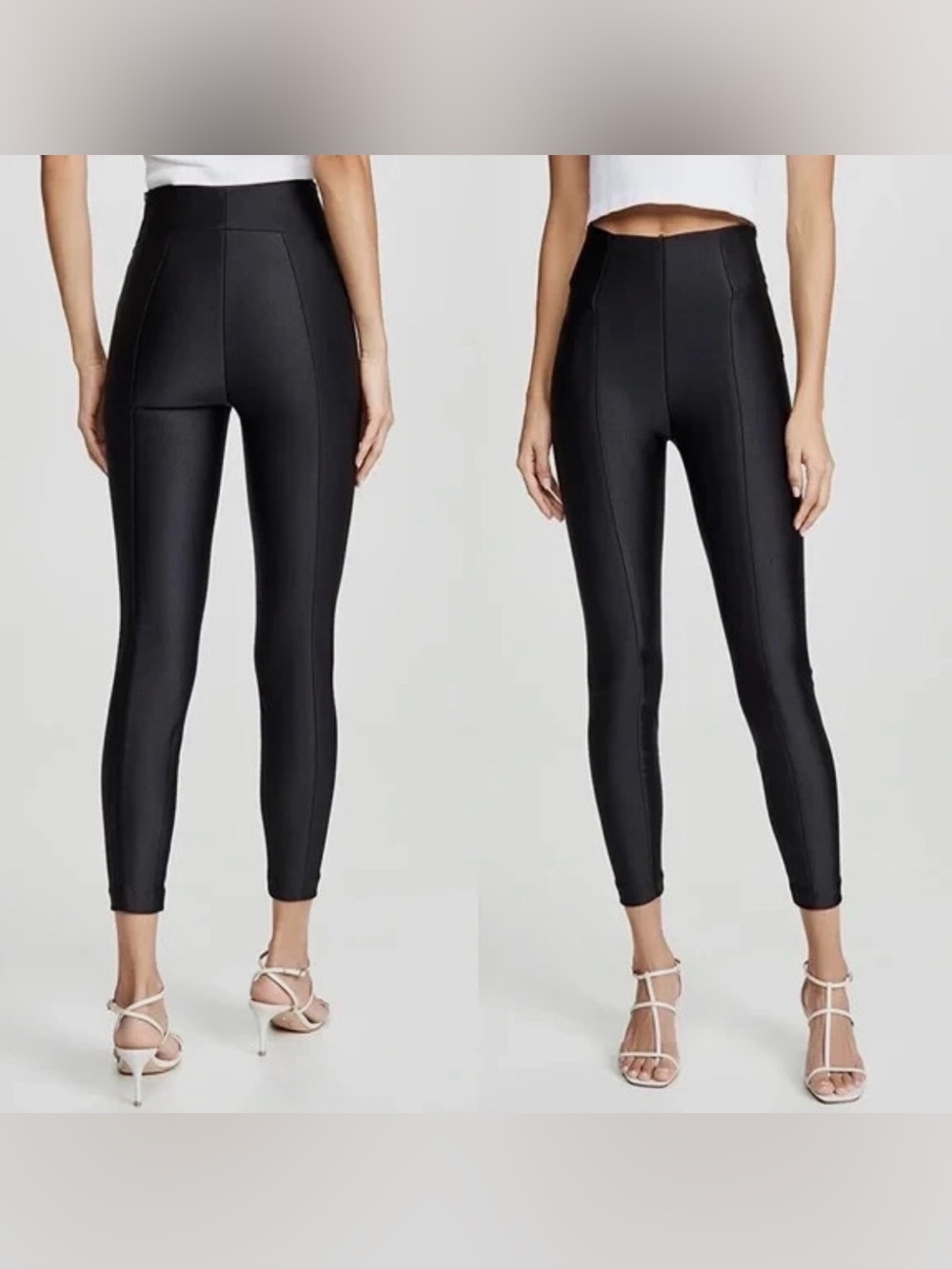 Good American GDP005 The High Shine Boss Disco Pant In Black - Picture 2 of 6